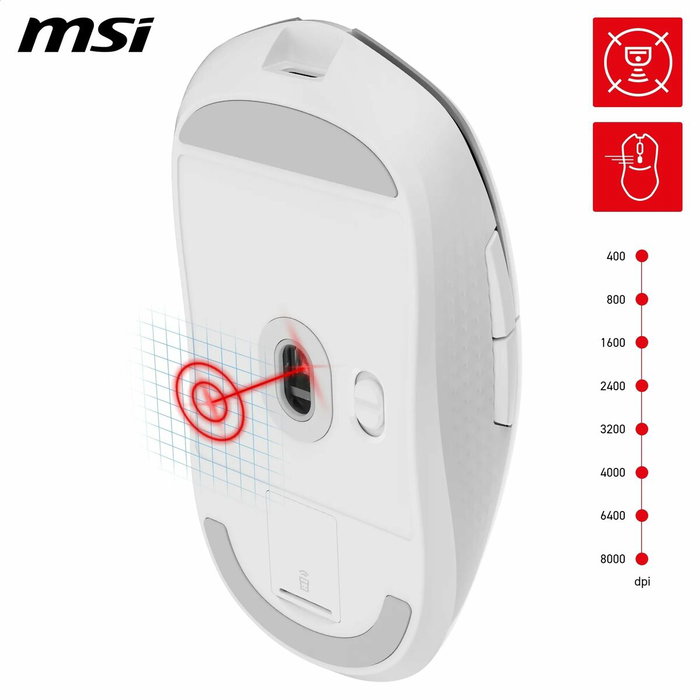 MSI VERSA 300 Wireless White 8000 DPI MSI VERSA 300 Wireless White 8000 DPI