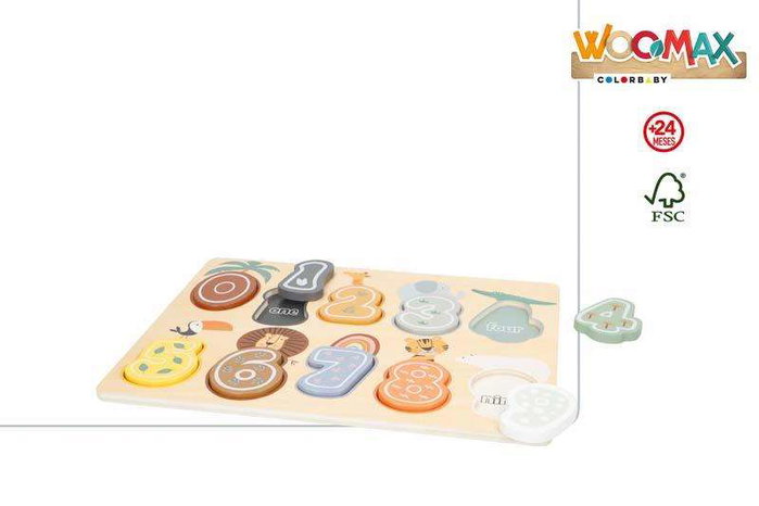 Woomax Puzzle enfant en bois Numéros