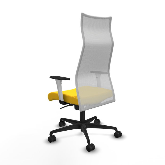 Piqueras y Crespo Chaise de Bureau Albacete Jaune et Blanc