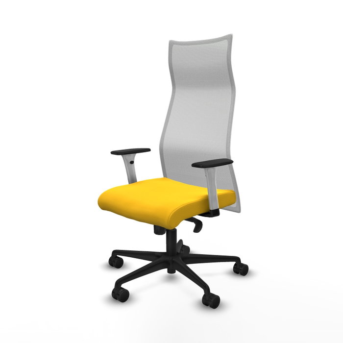 Piqueras y Crespo Chaise de Bureau Albacete Jaune et Blanc