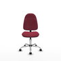 PIQUERAS Y CRESPO Chaise de bureau Algarra, tissu grenat, base chromée