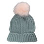 Sensly Bonnet avec pompon en fausse fourrure