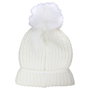 Sensly Bonnet avec pompon en fausse fourrure