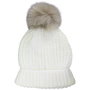 Sensly Bonnet avec pompon en fausse fourrure
