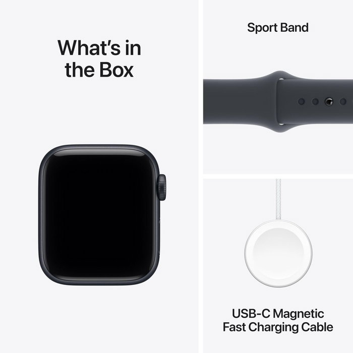 Apple Watch SE 3 GPS 40mm - Boîtier Aluminium Minuit - Bracelet Sport Band M/L