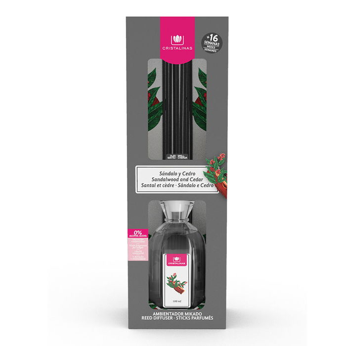 Cristalinas MIKADO Désodorisant 0% Santal Cèdre 180 ml