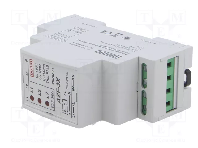 POLLIN AZF-3X Relais de surveillance de tension 16A POLLIN AZF-3X Relais de surveillance de tension 16A