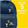 PEERS HARDY - Set de 5 Épingles à Nourrice Snoopy Peanuts - 170 x 125 mm