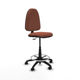 PIQUERAS Y CRESPO Tabouret de bureau marron avec structure polyamide noire