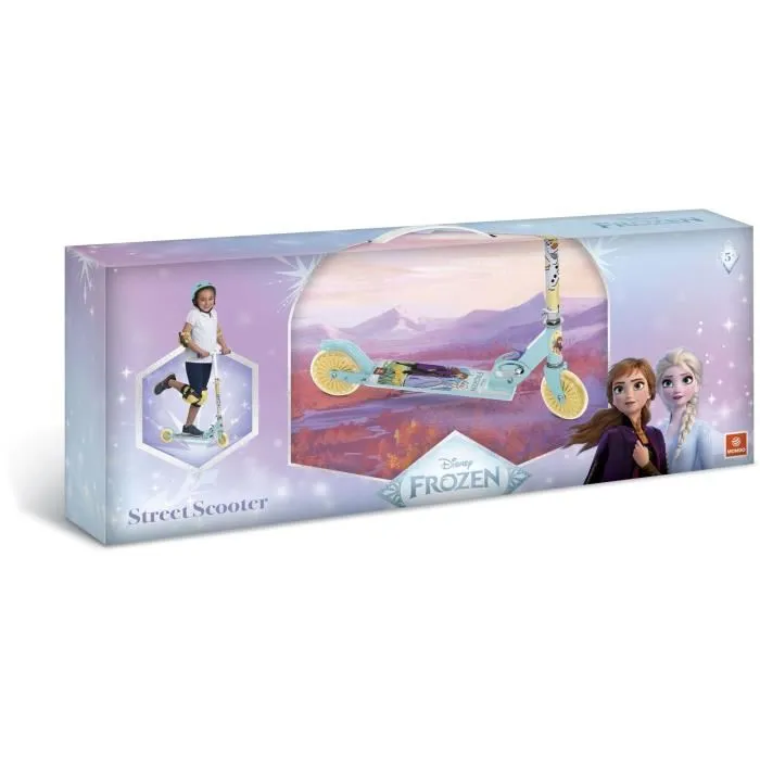 Mondo Trottinette pour enfant La Reine des Neiges 2 roues, pliable, guidon réglable, frein arrière, 12 cm, max 50 kg Mondo Trottinette pour enfant La Reine des Neiges 2 roues, pliable, guidon réglable, frein arrière, 12 cm, max 50 kg