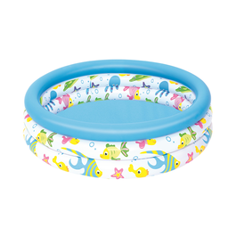 Bestway 51008 Piscine Gonflable Enfant 3 Anneaux Corail 102x25 cm +2 Ans Jardin