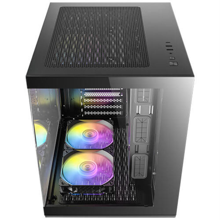 Antec CX60M ARGB micro ATX Boîtier PC Gaming Mini Tour Noire avec Panneau Latéral en Verre Trempé, 3 Ventilateurs 120mm, USB 3.2 Antec CX60M ARGB micro ATX Boîtier PC Gaming Mini Tour Noire avec Panneau Latéral en Verre Trempé, 3 Ventilateurs 120mm, USB 3.2
