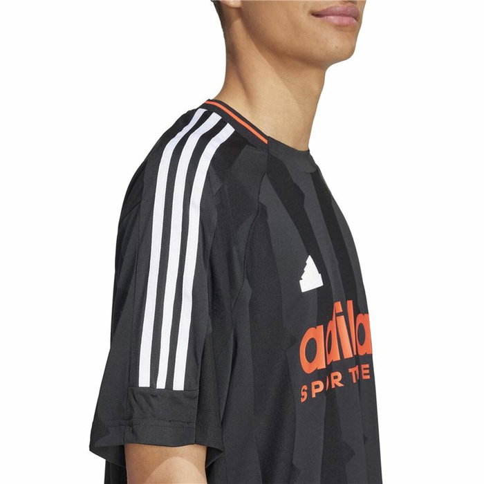 T-shirt à manches courtes homme Adidas House Of Tiro Jacquard Jersey Noir