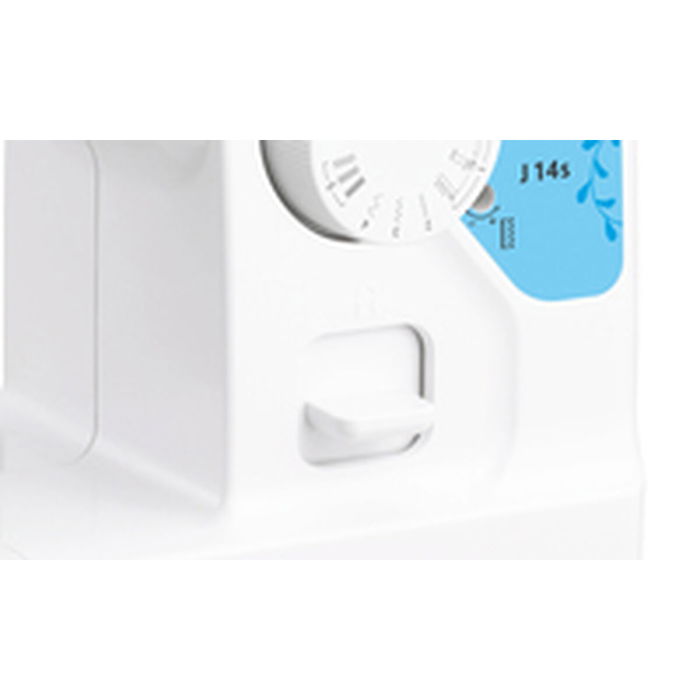 Brother J14S - Machine à coudre mécanique automatique, 14 programmes de points, boutonnière automatique 4 étapes, éclairage LED, couleur Blanc