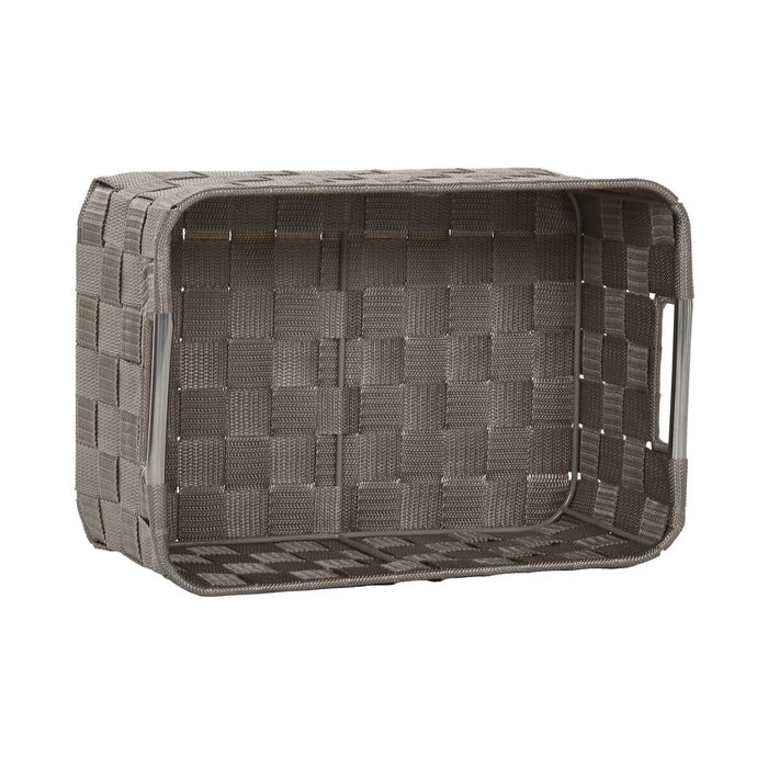 Set de basket Home ESPRIT Vert Gris Crème Métal polypropylène 38 x 28 x 17 cm 3 Pièces (3 Unités)