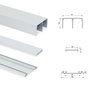 Emuca Kit de quincaillerie pour Placard 81 2-coulissants et fermeture souple, profil aigu, épaisseur 16mm, panneaux non inclus, Anodisé mat