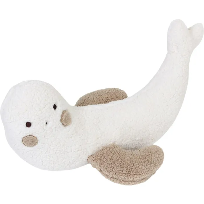 Tineo - Coussin de maternité 3 en 1 SHERPA en forme de phoque, pour allaitement et peluche, matière ultra douce