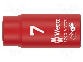 WERA Douille isolée 6 pans HEX 7mm 1/4 inch 1kVAC