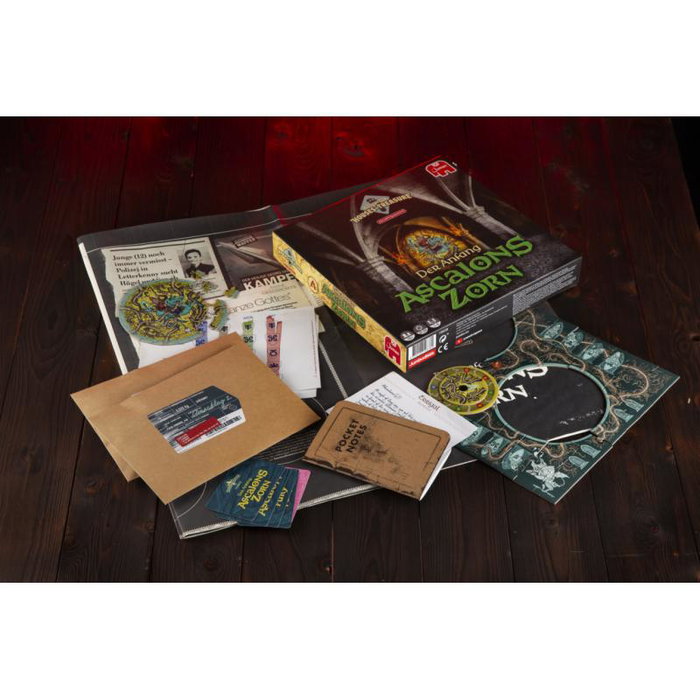 Jumbo Spiele Houses of Treasure Escape Quest Der Anfang: Ascalons Zorn, Jeu d'évasion et d'aventure en allemand, Référence 19838