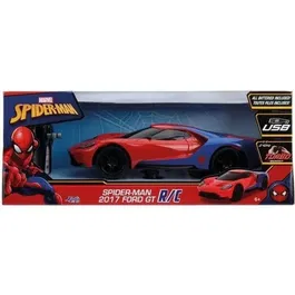 Dickie Toys Voiture Radiocommandée Ford GT Spider-Man 1/16 avec Télécommande 2.4 GHz et Batterie Rechargeable USB - Véhicule de Course pour Enfants