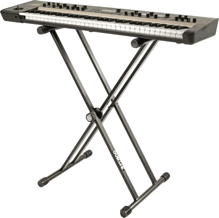 QUIKLOK Soporte Teclado T20 Formato X Perfil Doble Negro Support Pliable Réglable Charge Max 81 kg