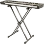 QUIKLOK Soporte Teclado T20 Formato X Perfil Doble Negro Support Pliable Réglable Charge Max 81 kg