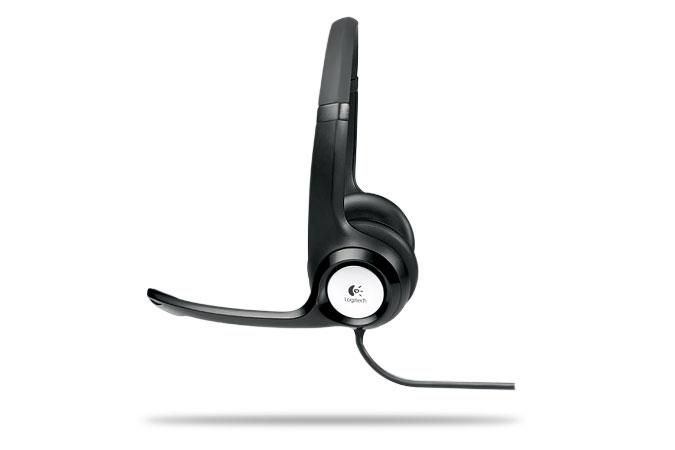 Logitech ClearChat Comfort - Casque USB avec micro à annulation de bruit rotatif et coussins confortables pour appels et musique