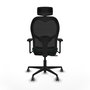 Piqueras Y Crespo Chaise de bureau Jorquera, Sincro/Traslack, Vert bouteille/Noir