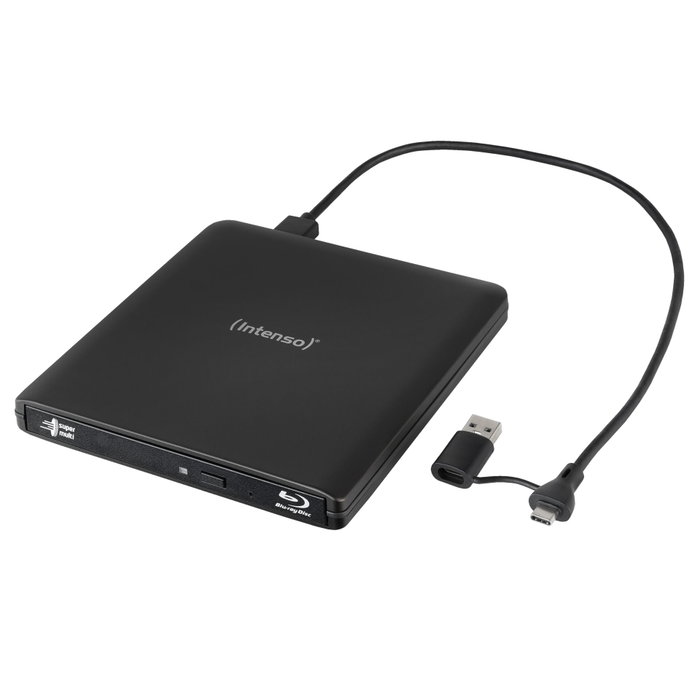 Intenso EOD 500BD SLIM Graveur Blu-ray/DVD/CD Externe en Aluminium Noir Intenso EOD 500BD SLIM Graveur Blu-ray/DVD/CD Externe en Aluminium Noir