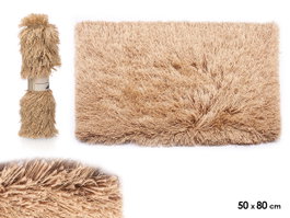 Giftdecor Tapis Beige 50x80 cm Polyester et Coton (Set de 6)