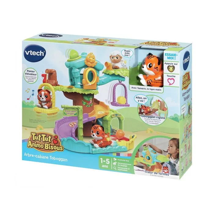 Vtech Tut Tut Animo Bisous - Arbre cabane toboggan avec Tamarin le tigre malin - Multicolore Vtech Tut Tut Animo Bisous - Arbre cabane toboggan avec Tamarin le tigre malin - Multicolore