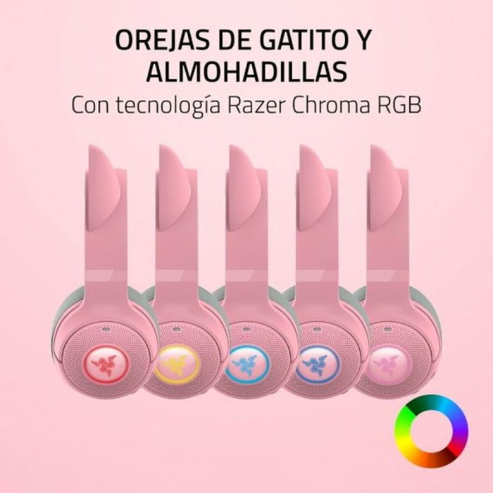 Razer Casque audio Kraken Kitty V2 BT RZ04-04860100-R3M1 avec oreillettes de chat et éclairage RGB - Rose Razer Casque audio Kraken Kitty V2 BT RZ04-04860100-R3M1 avec oreillettes de chat et éclairage RGB - Rose