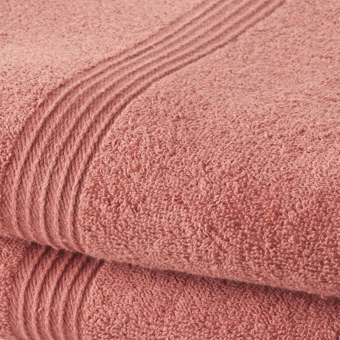 Today Lot de 2 Serviettes de Bain Terracotta 50 x 100 cm