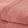 Today Lot de 2 serviettes de bain 100% coton 450 GSM - 50 x 100 cm - Couleur terracotta