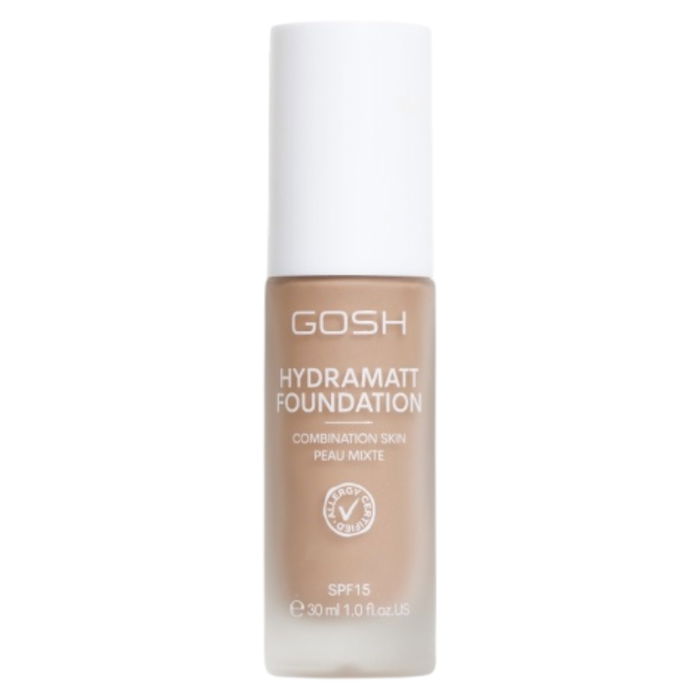 GOSH - Hydramatt - Fond de teint liquide mat - 30 ml - 012N Moyennement foncé avec SPF15 - Produit testeur