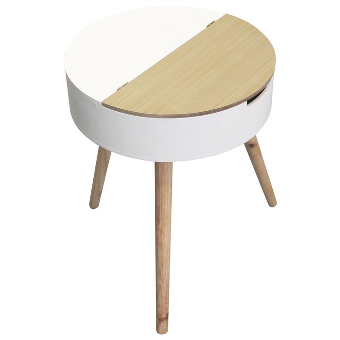 Home Deco Factory Mesa-Cofre Blanca