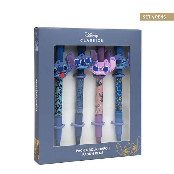 Stitch Pack x4 - 4 stylos à bille personnalisés Stitch - Multicolore - Âge recommandé 3-12 ans - Matière plastique/caoutchouc Stitch Pack x4 - 4 stylos à bille personnalisés Stitch - Multicolore - Âge recommandé 3-12 ans - Matière plastique/caoutchouc