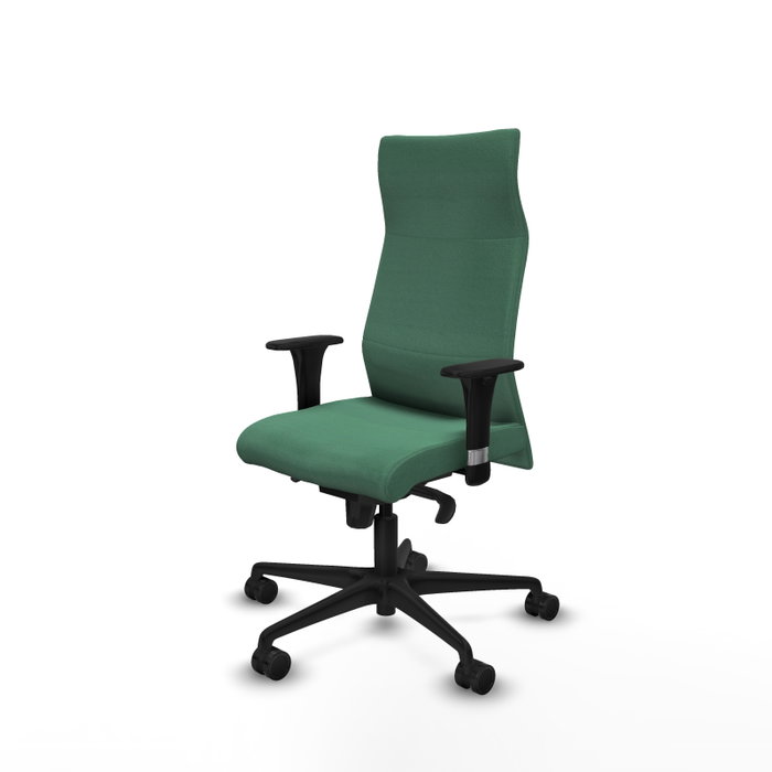 Piqueras Y Crespo Fauteuil Albacete Vert Émeraude avec mécanisme Synchro et accoudoirs 1D