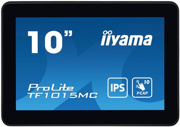 Iiyama TF1015MC Écran tactile Open Frame PCAP 10 points 10.1" IPS 1280x800, étanche IP65 front, avec DisplayPort, HDMI, VGA et USB, pour intégration kiosque