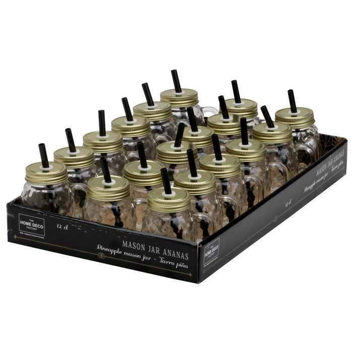 Home Deco Factory Tasse Ananas avec Couvercle et Paille 120 ml Home Deco Factory Tasse Ananas avec Couvercle et Paille 120 ml