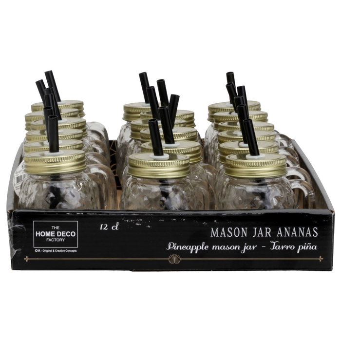 Home Deco Factory Tasse Ananas avec Couvercle et Paille 120 ml Home Deco Factory Tasse Ananas avec Couvercle et Paille 120 ml
