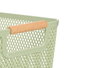 Kipit Panier en plastique avec anse en bambou vert 32 x 20,5 x 14,5 cm (Set de 24)