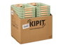 Kipit Panier en plastique avec anse en bambou vert 32 x 20,5 x 14,5 cm (Set de 24)