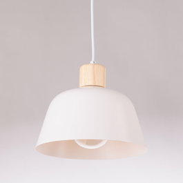 Jiayuguan Lampe à Suspension Nordique en Acier et Bois