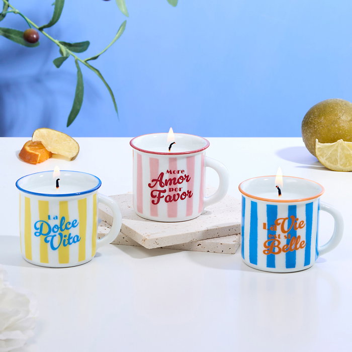 Home Deco Factory Bougie Parfumée Tazza Dolce Vita