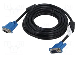 LANBERG Câble VGA 5m D-Sub 15pin HD bleu/noir