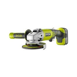Ryobi Meuleuse d'angle 18V ONE+ Ø115 mm - batterie 4Ah + chargeur - sac de transport inclus - R18AG-140S