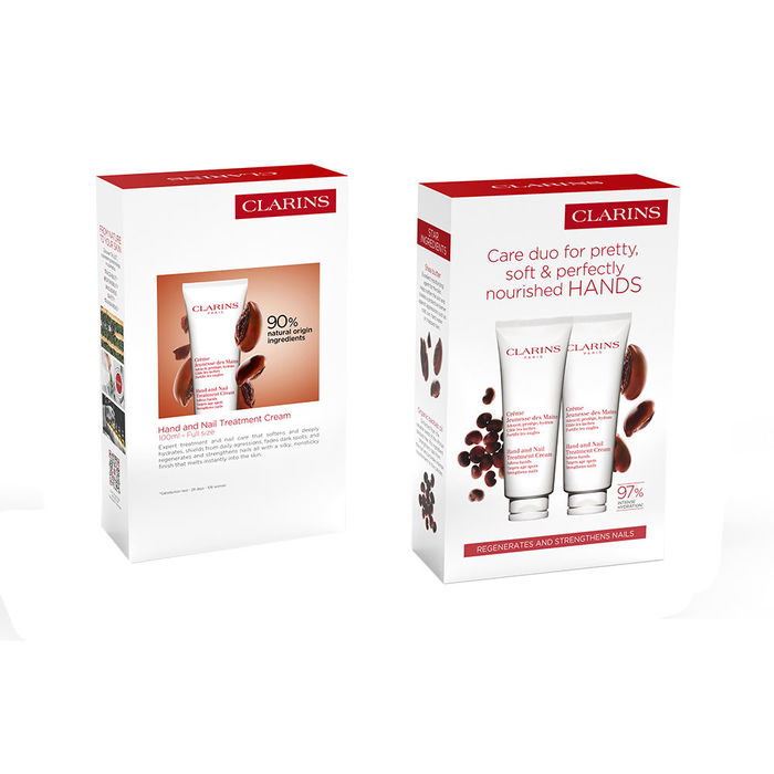 Clarins Crème mains jeunesse - Traitement anti-âge pour mains sèches, riche en huile de sésame et mûrier - 2 x 100 ml