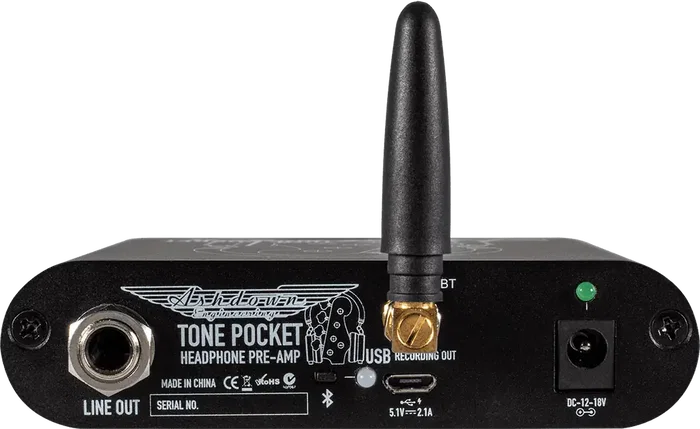 ASHDOWN Tone Pocket Préamplificateur Casque / Interface Audio avec Bluetooth - Noir