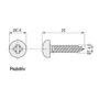 UCAFIX Vis à bois tête ronde Pozidriv 25mm x 4mm, 1000 pièces